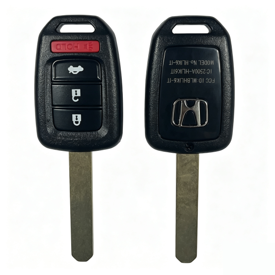 2013-2015 Honda Accord / Civic / 4-Button 433Mhz Remote Head Key / MLBHLIK6-1TA (G-Chip) (AFTERMARKET)-With Logo